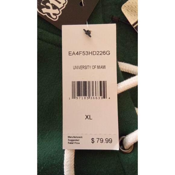 University of Miami Hurricanes Wear by Erin Andrews Pullover Hoodie Women's XL - Picture 6 of 6